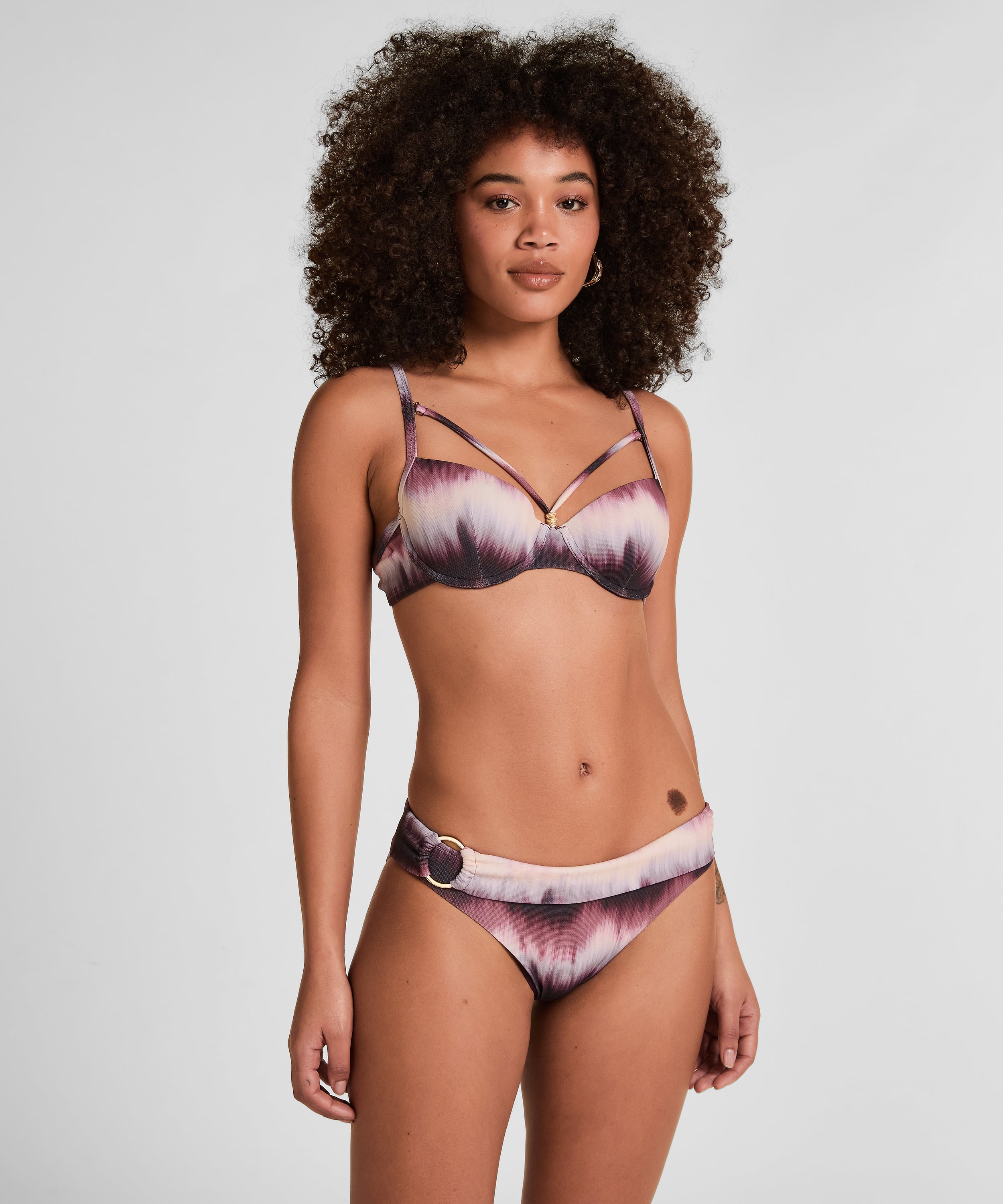 Padded Underwired Bikini Top Mauritius, Purple, main