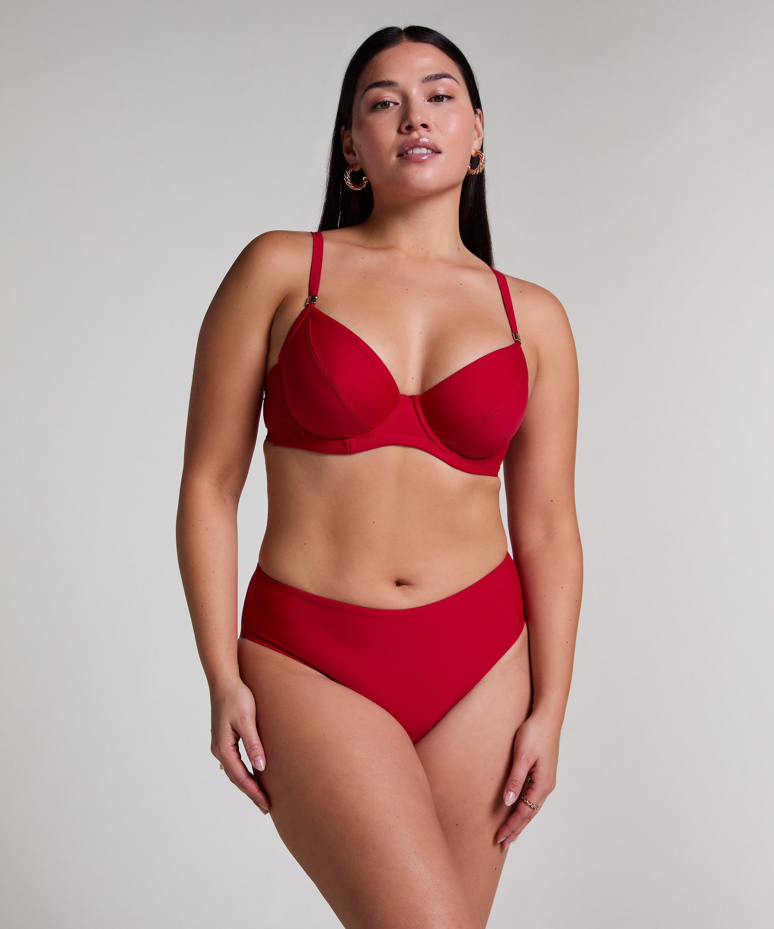 Luna Rio Midi Bikini Bottom, Red, main