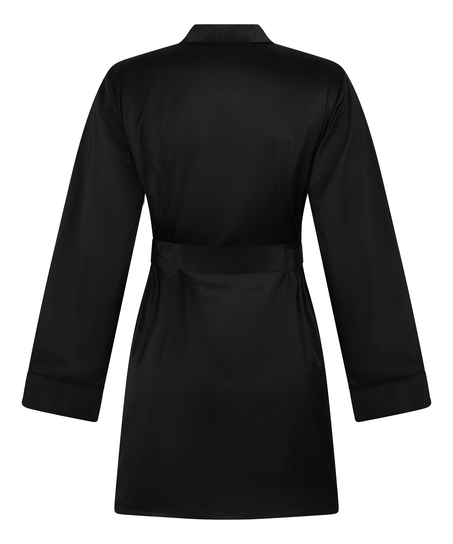Satin kimono, Black