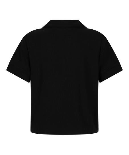 Essential Jersey Short-Sleeved Jacket, Black