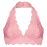 Halter Lace Bralette, Pink