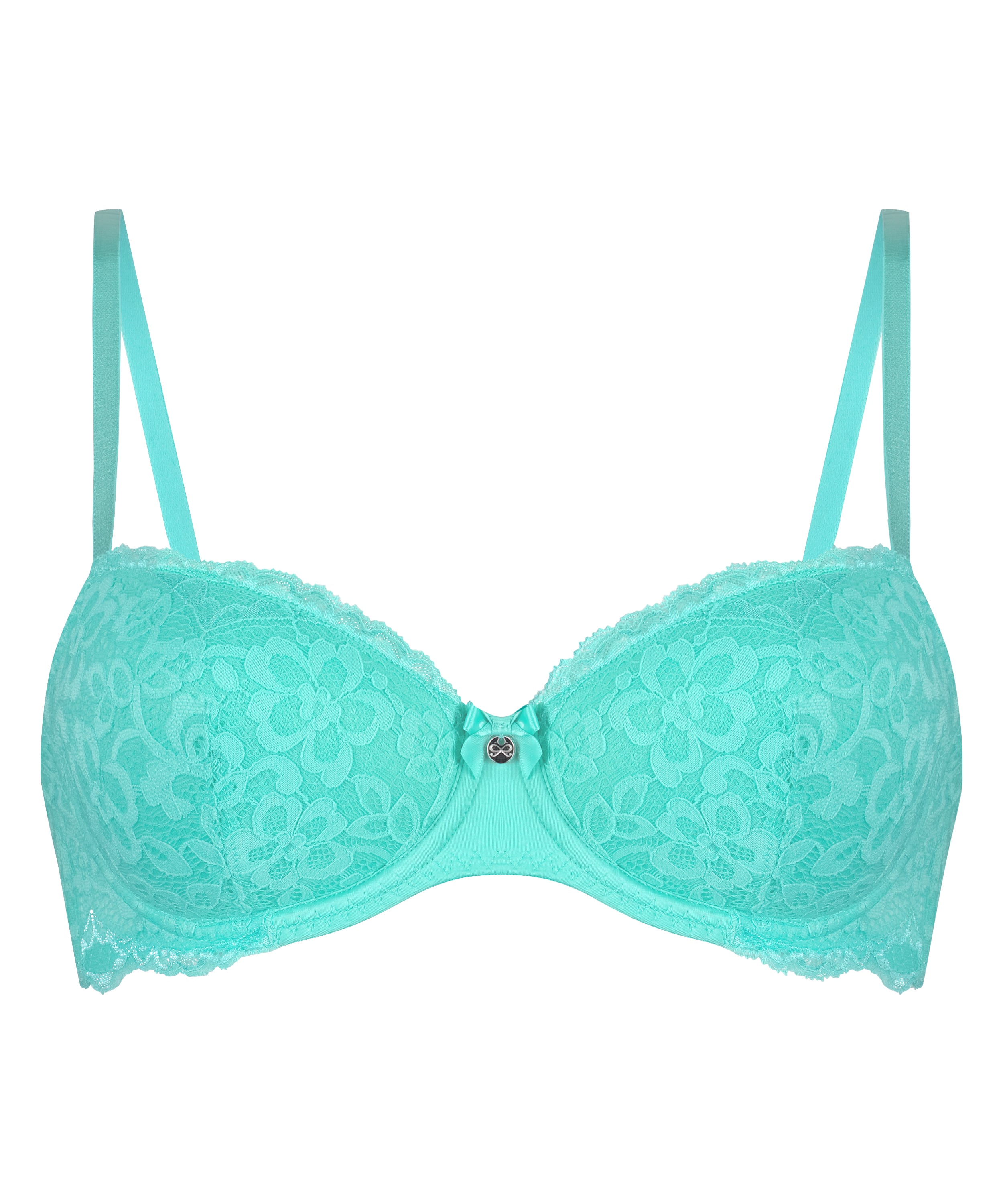 Marine Padded Underwired Bra, Green, main