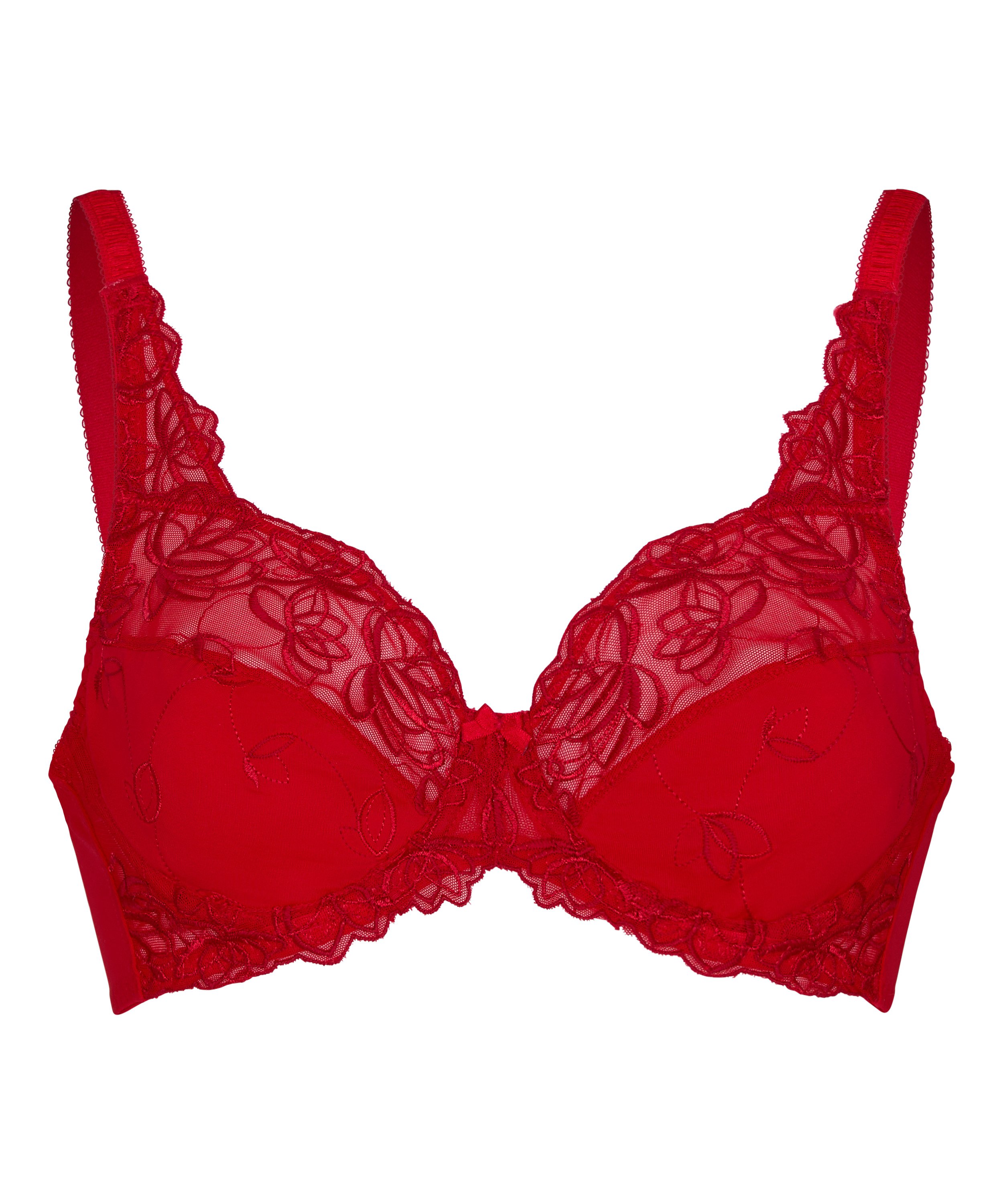 Diva Non-Padded Underwired Bra, Red, main
