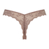 Lace Back Invisible Thong, Brown