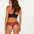 V-shaped Brazilian knickers mesh, Red