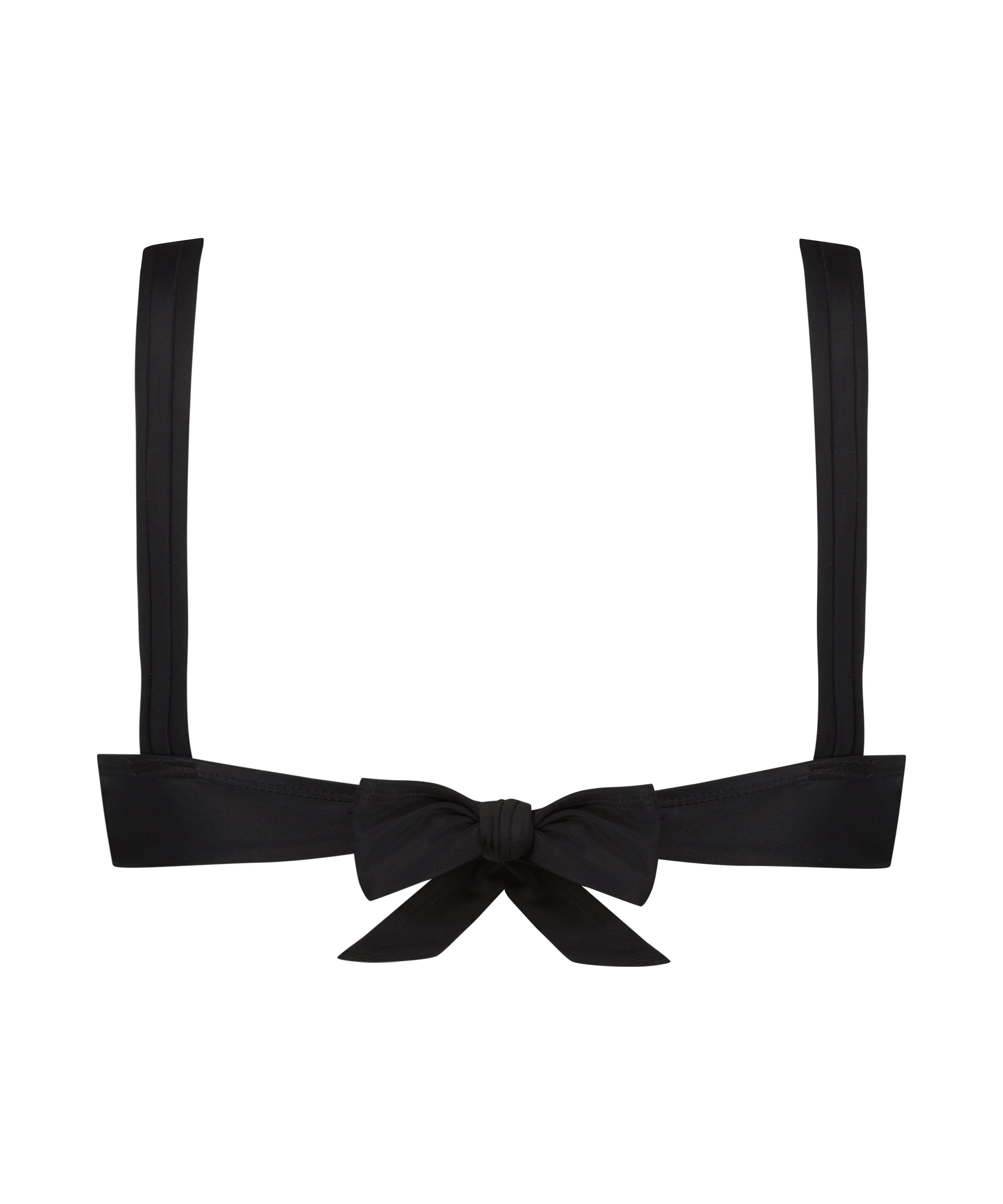 Luxe Triangle Bikini Top, Black, main