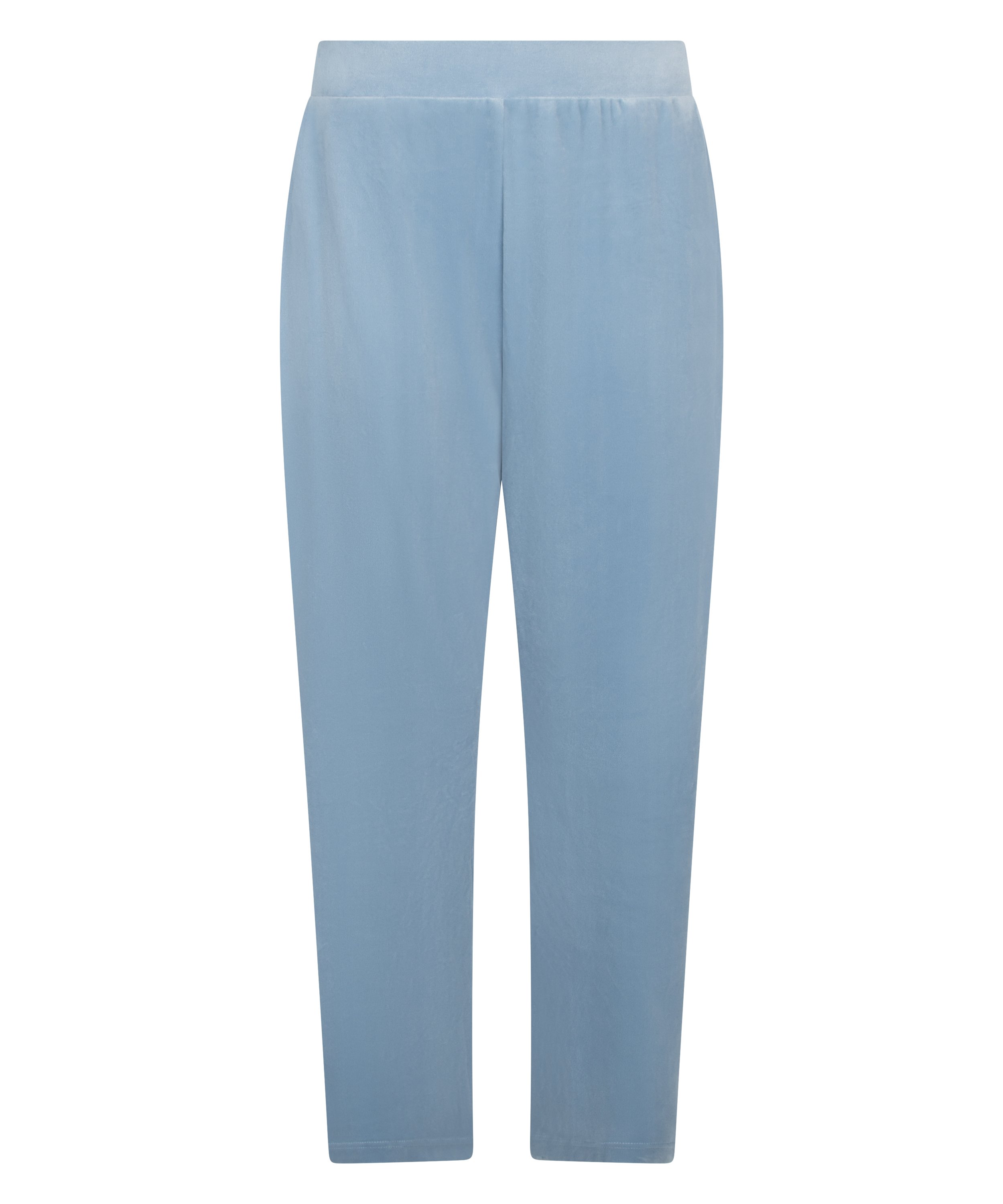 Velours Pyjama Pants, Blue, main