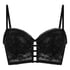 Vera Padded Longline Underwired Bra, Black