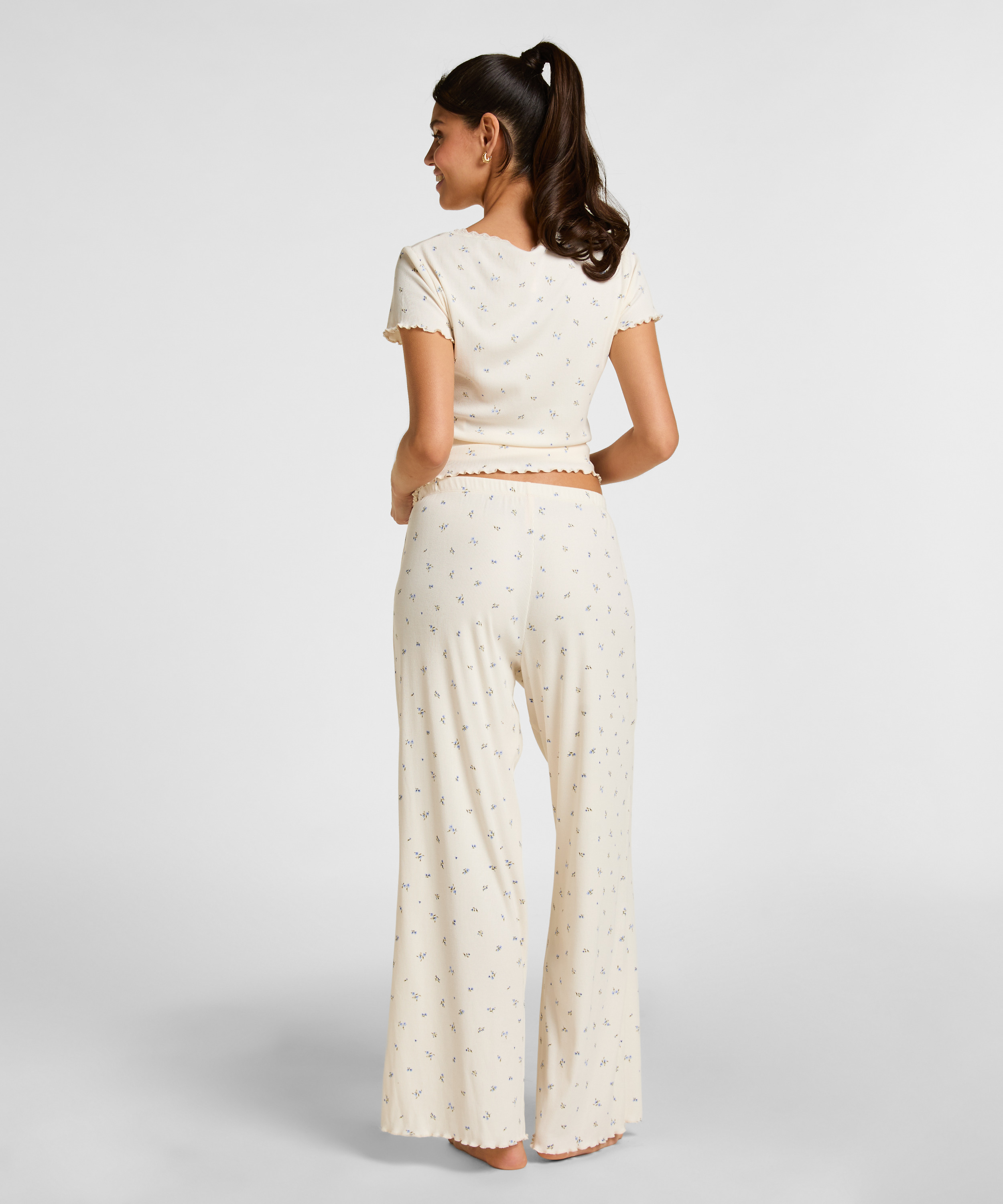 Daisy Pyjama Pant, White, main