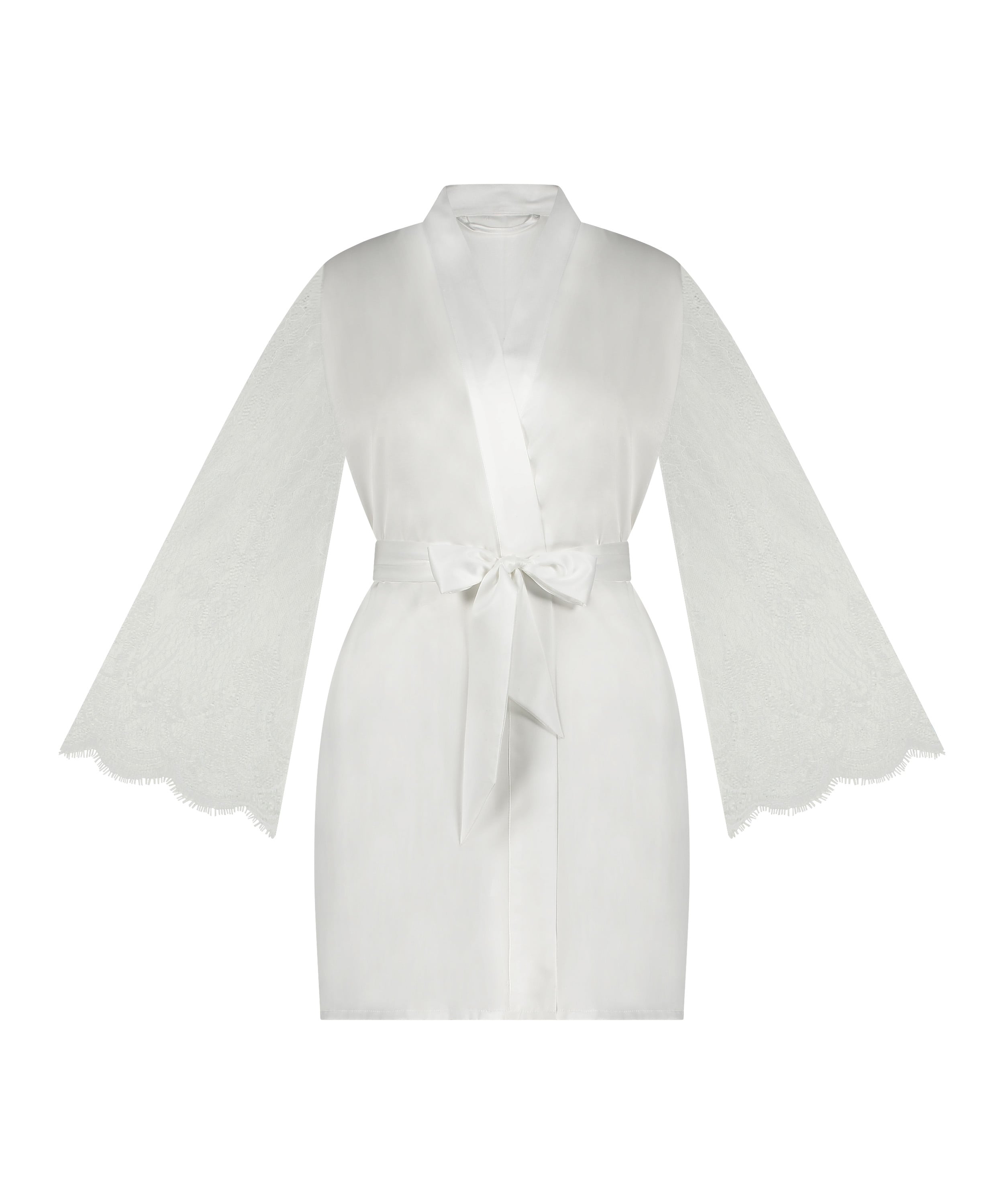 Bride Satin Kimono, White, main