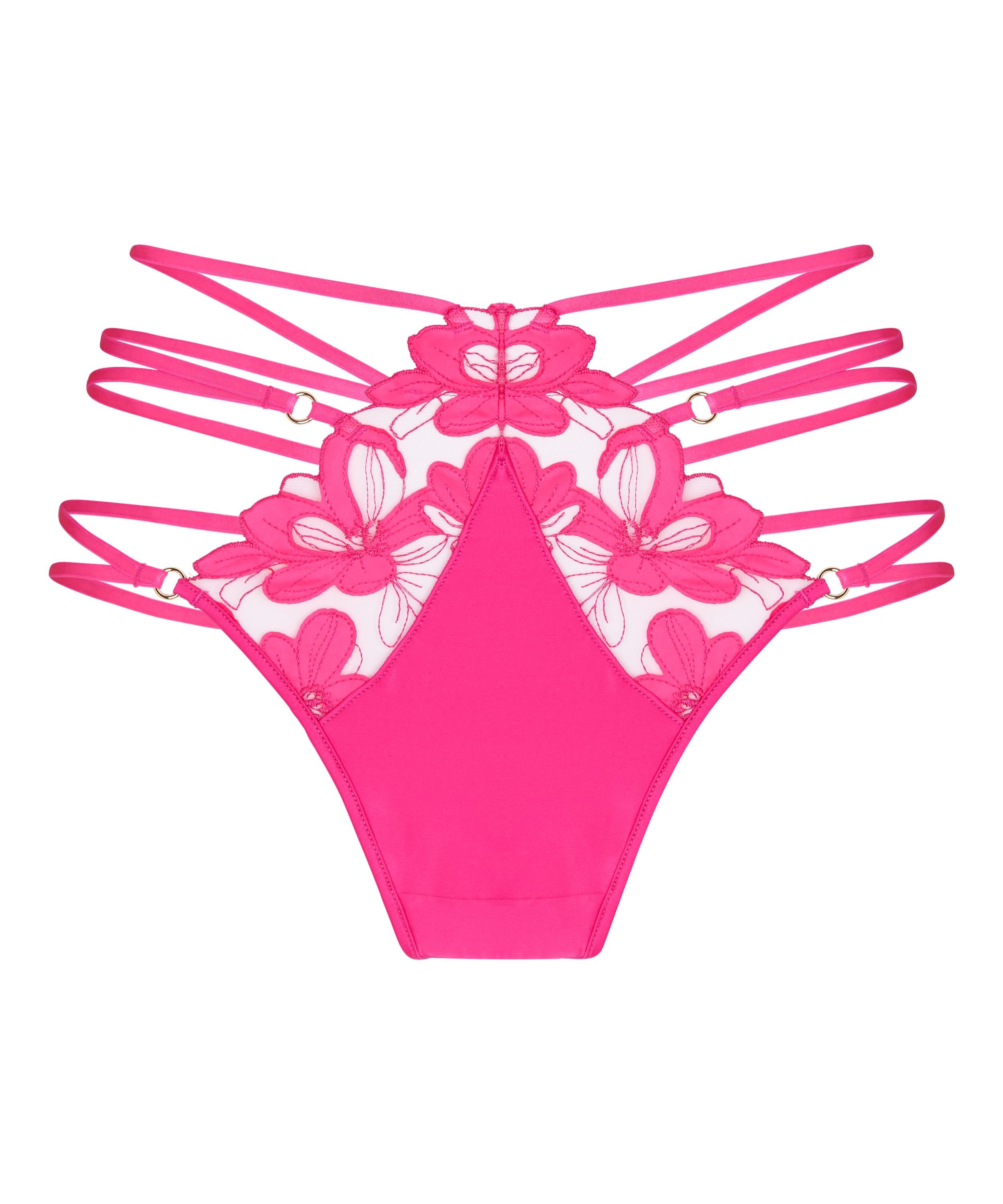 High Waisted Highleg Thong Beatrice, Pink, main