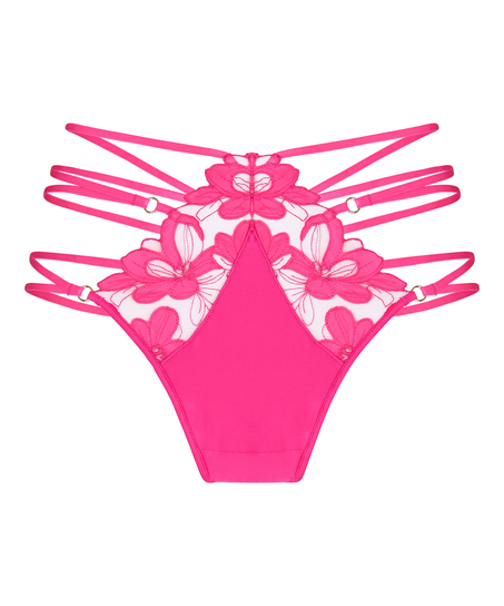 High Waisted Highleg Thong Beatrice, Pink