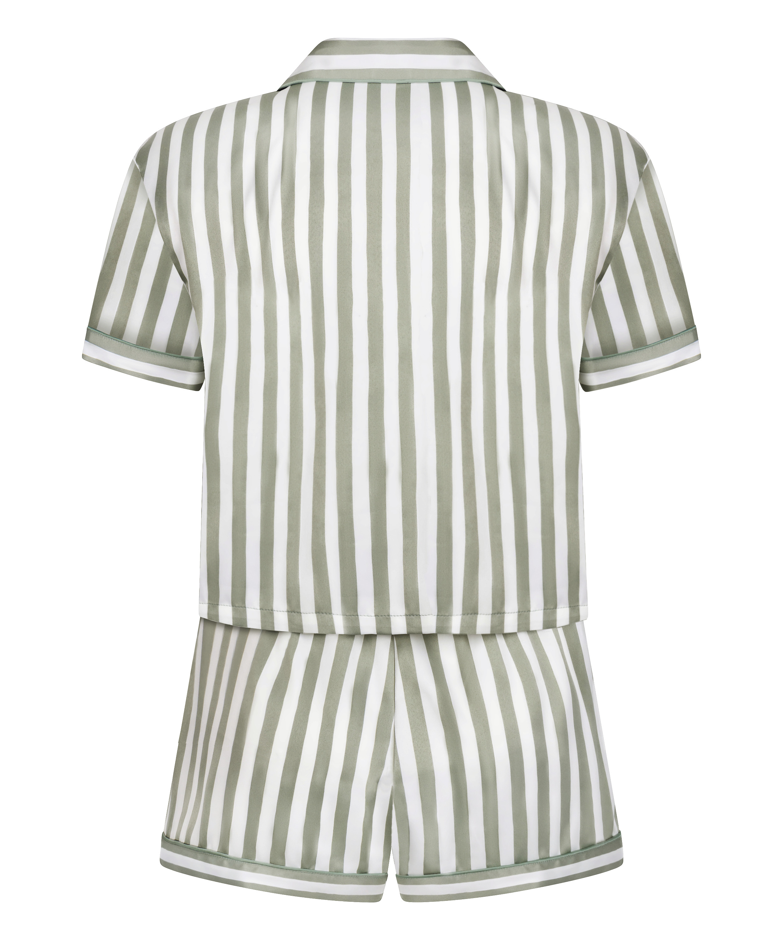Satin Pyjama Set, Green, main