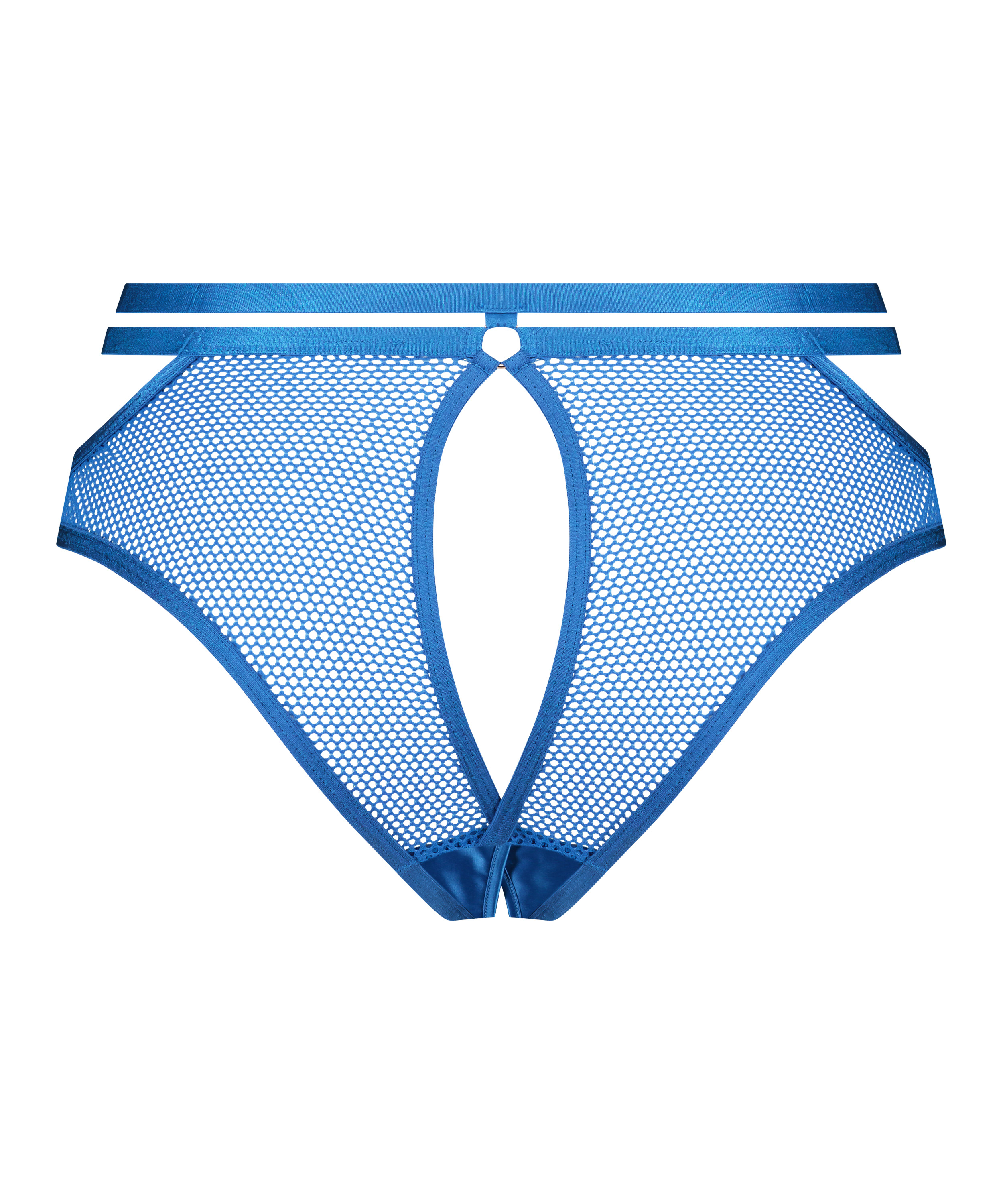 Pleasure Open-Crotch Brazilian Knickers, Blue, main