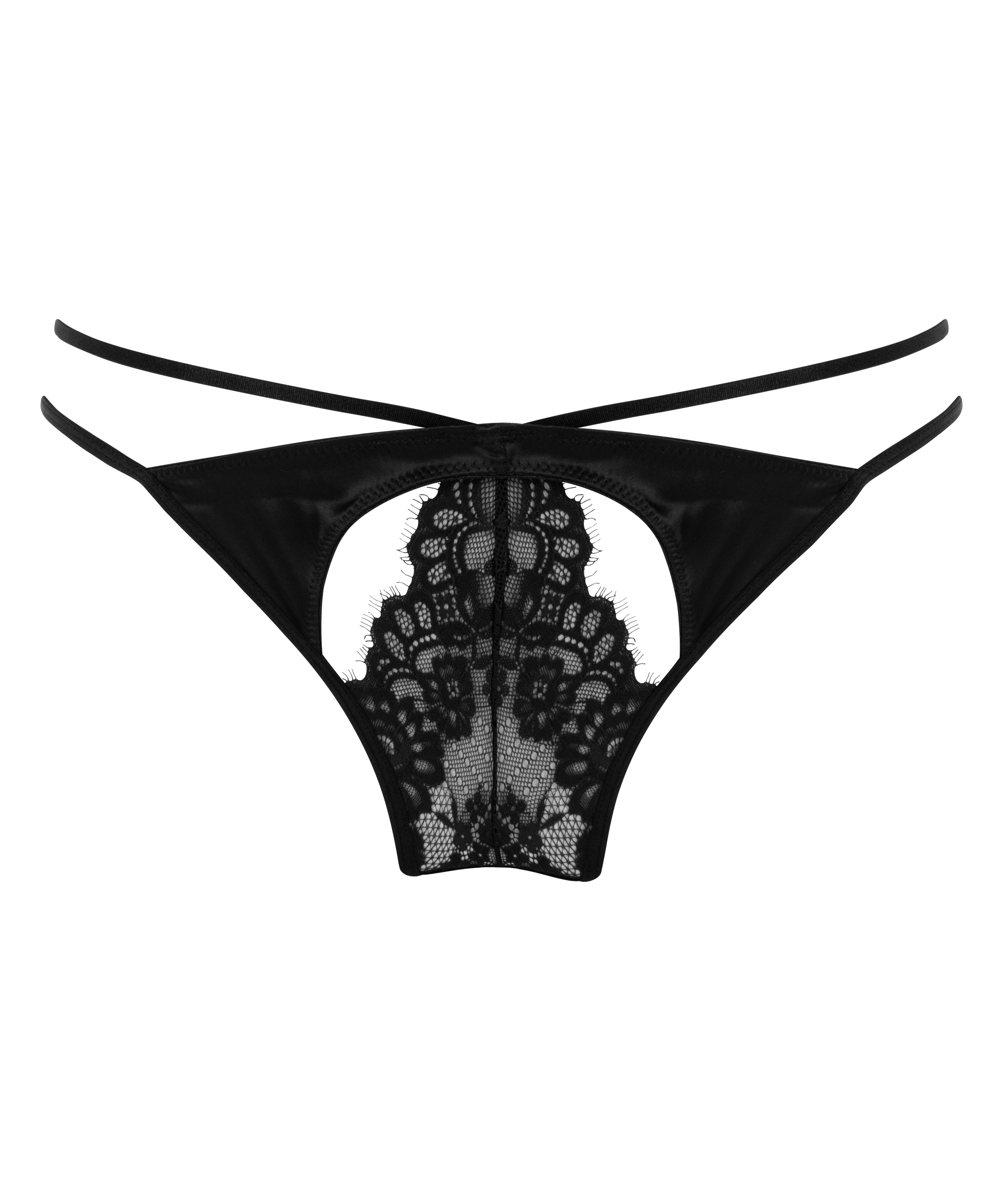 Nisha Open Crotch Brazilian, Black, main