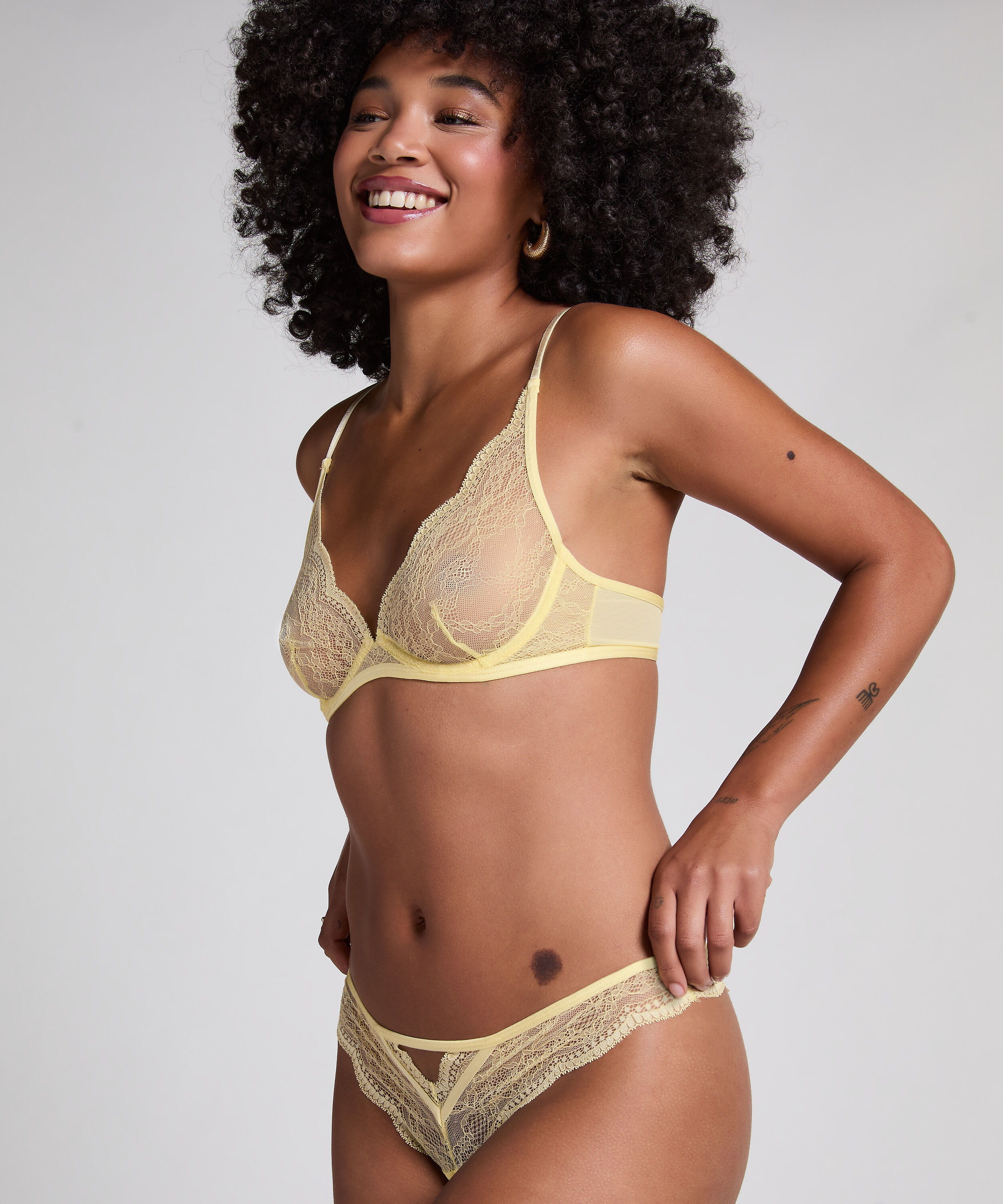 Isabelle Non-Padded Underwired Bra, Yellow