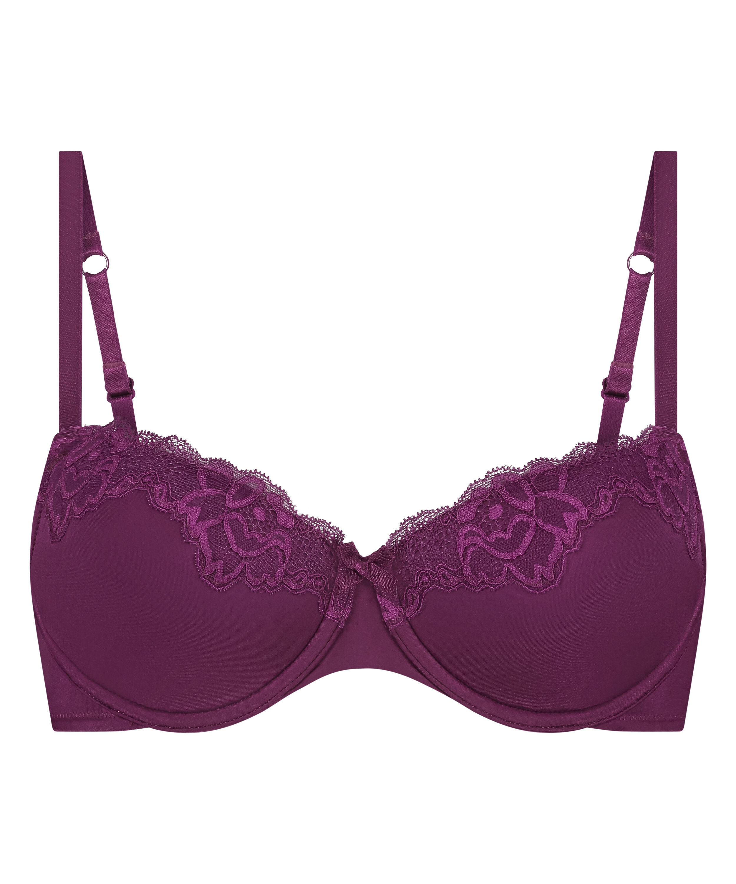 Lace & Shine Padded Underwired Bra, Purple