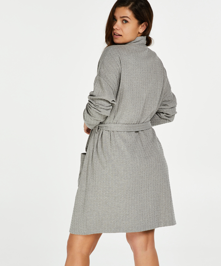 Waffle Bathrobe, Gray