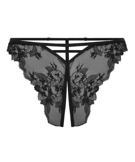 Amari Open Crotch Brazilian, Black