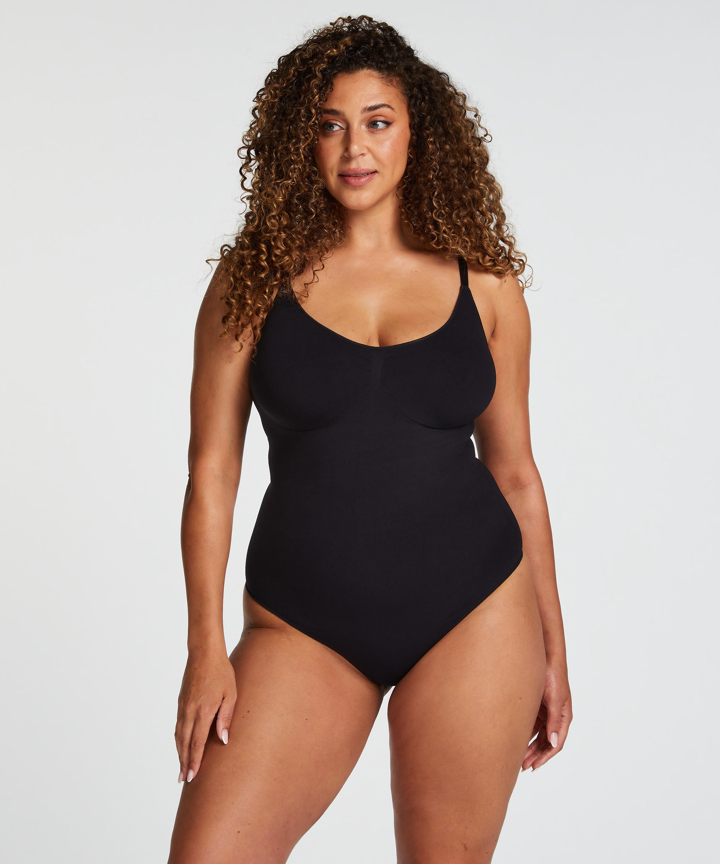 Seamless Enhancing High Leg Body, Black, main