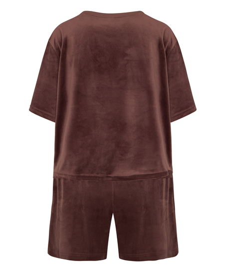 Pyjama Set Velours, Brown