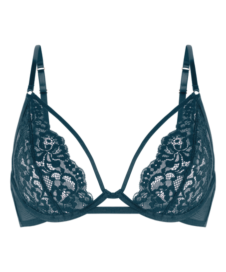 Cinnamon Non-Padded Underwired Bra, Blue