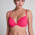 Scallop padded underwired bikini-top, Pink