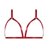 Faux Leather Bralette, Red