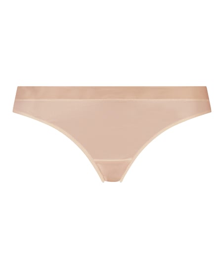 Mesh thong, Beige