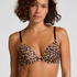 Plunge Padded Underwired Bra, Brown