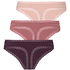 Multipack Cotton Thong, Purple