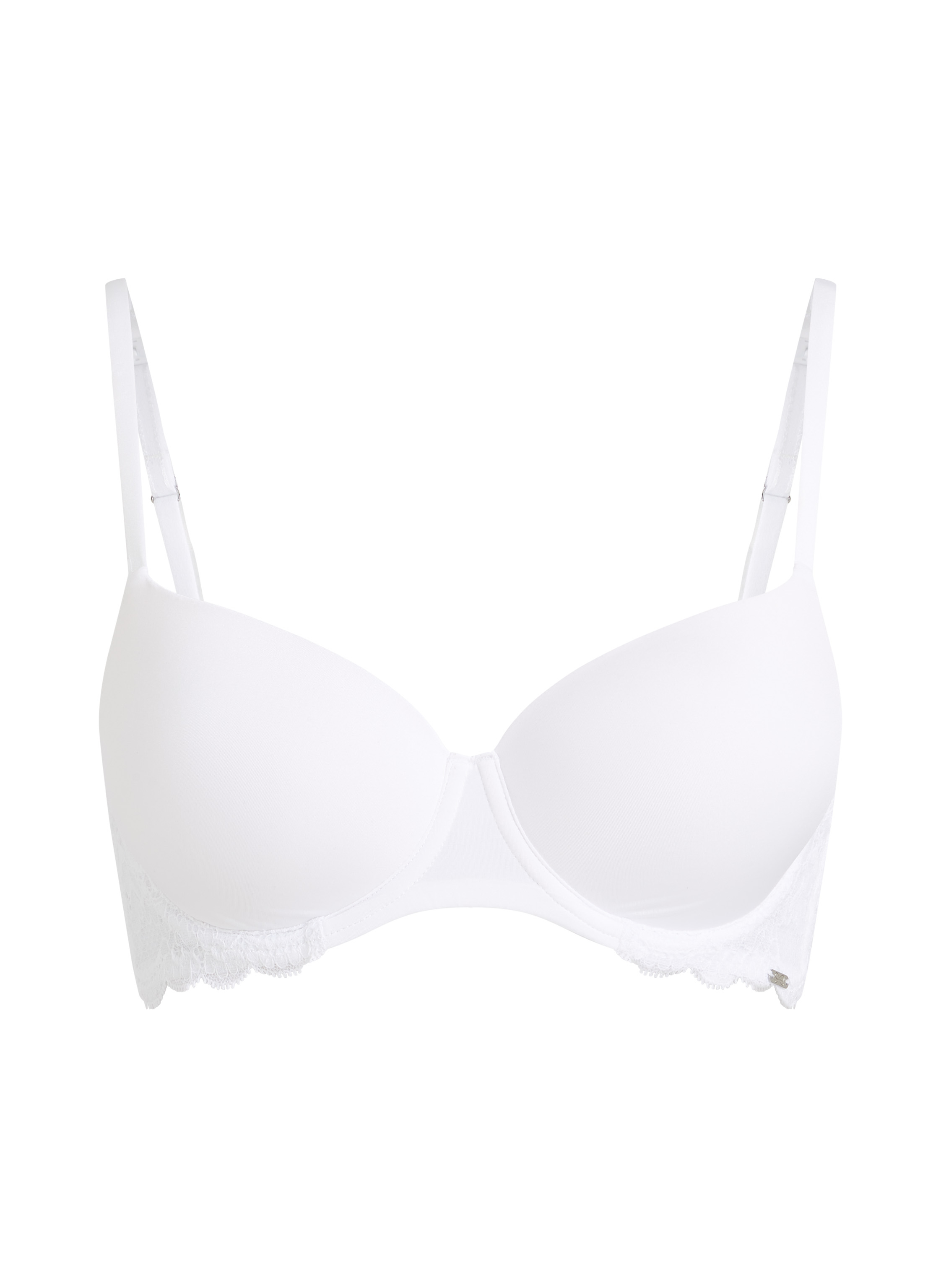 Angie Padded Underwired Bra, White, main