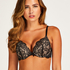 Teddy Padded Push-Up Underwired Bra, Black