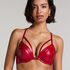 Faye Padded Underwired Push-Up Bra, Red