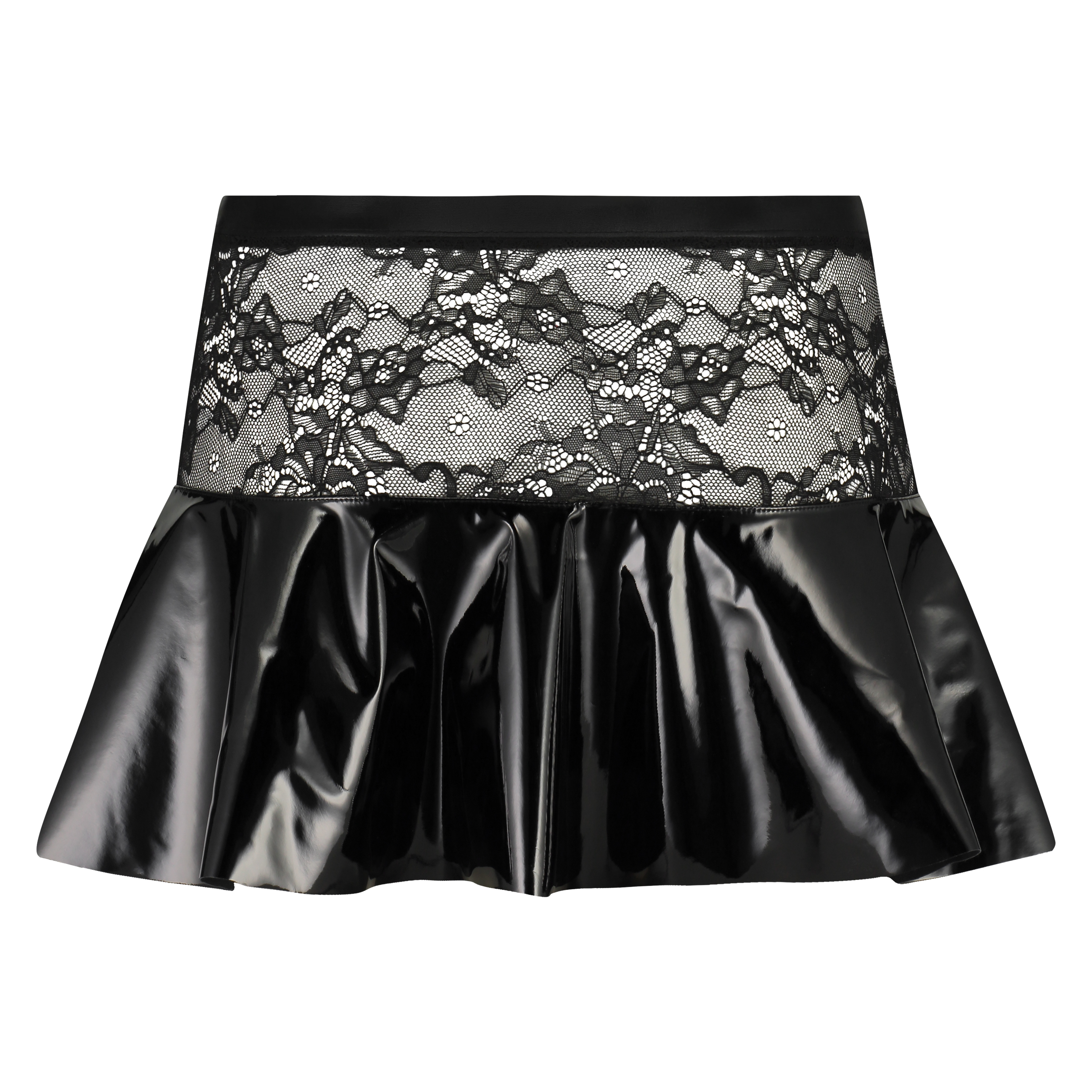 Private peplum skirt, Black, main