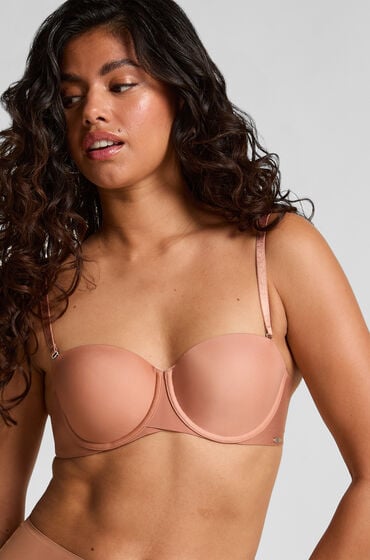 Hunkemöller Jane Padded Strapless Underwired Bra Brown