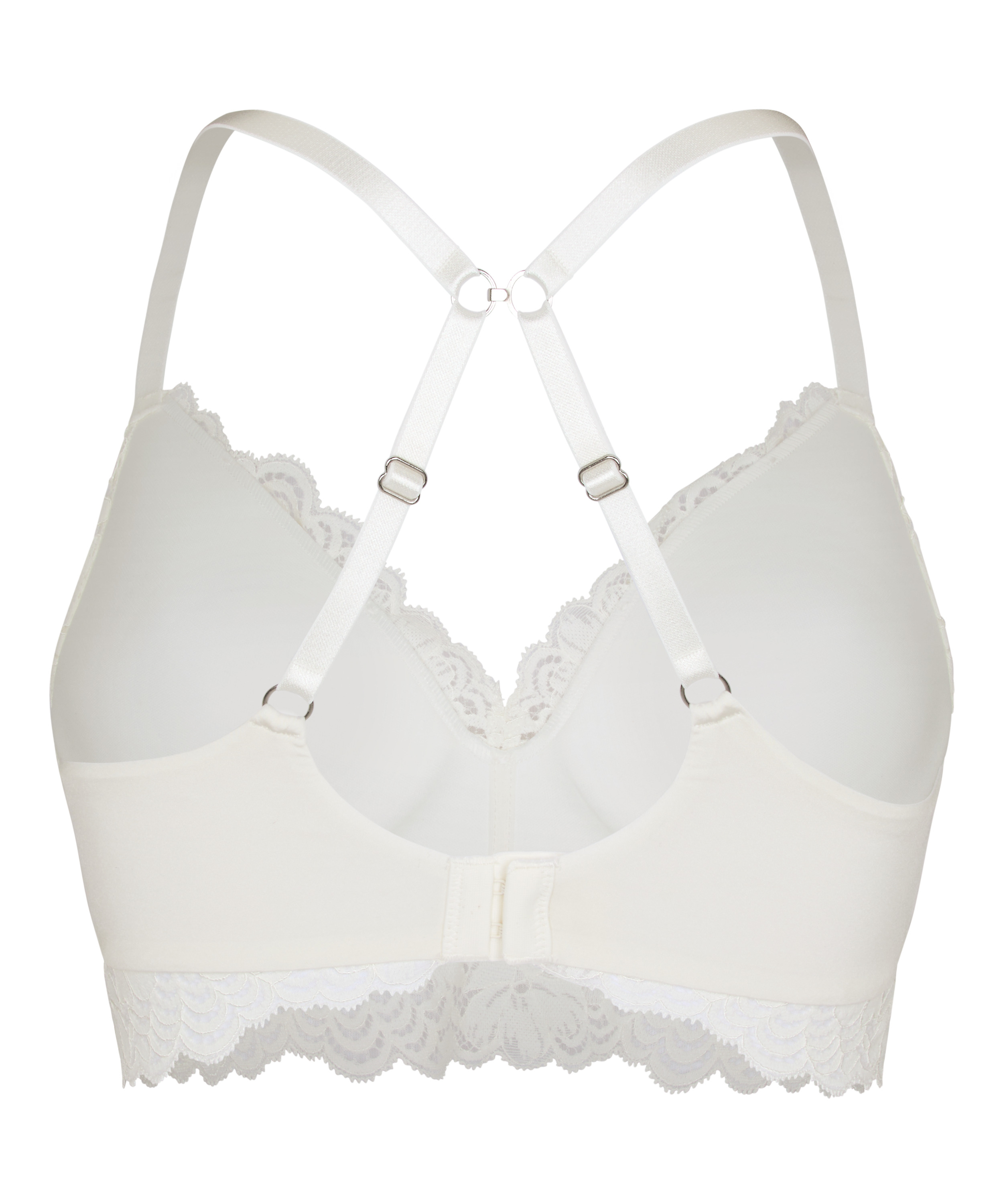 Andrea Padded Non-Wired Bra, White, main