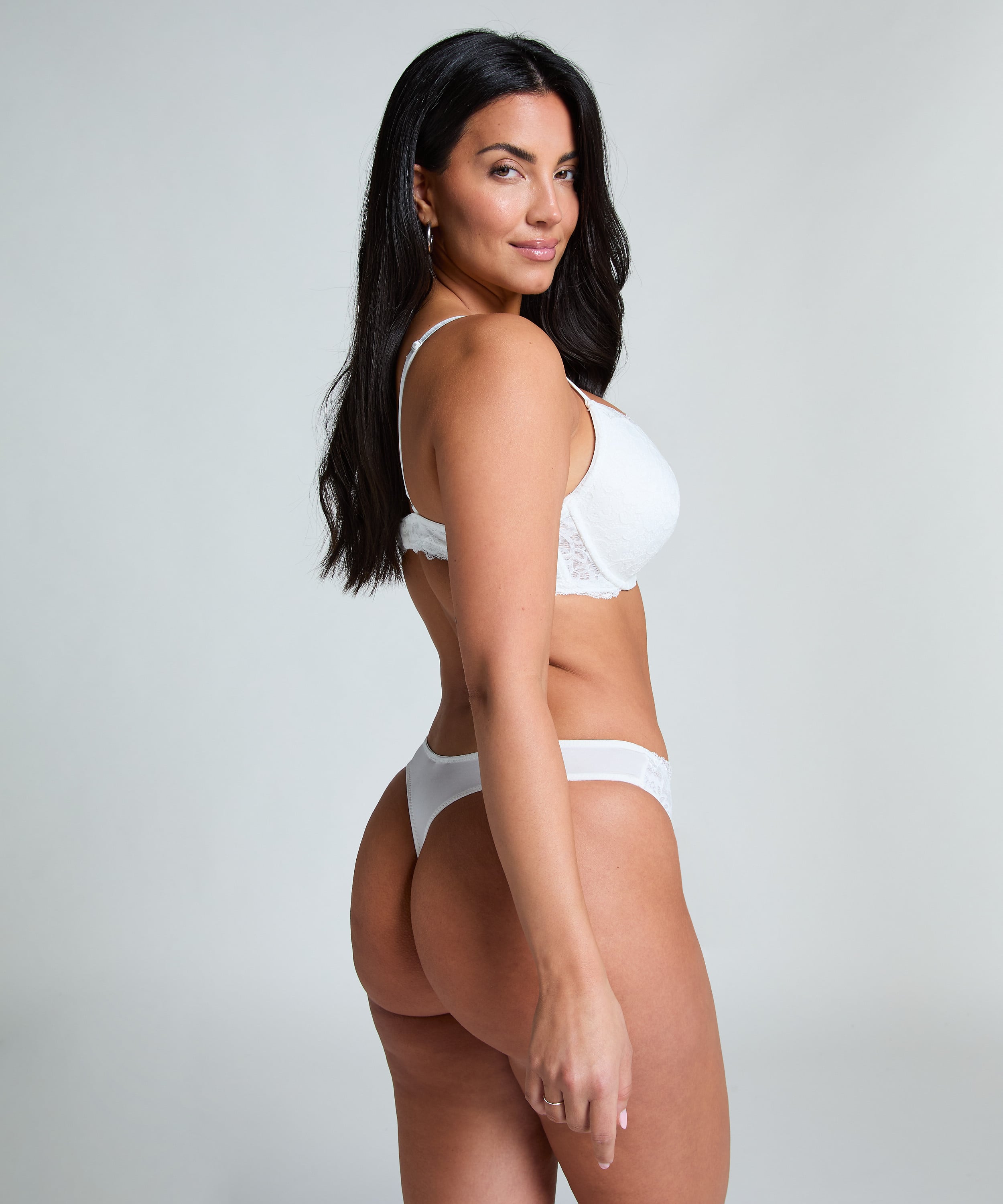 Marine Padded Push-Up Underwired Bra, White, main