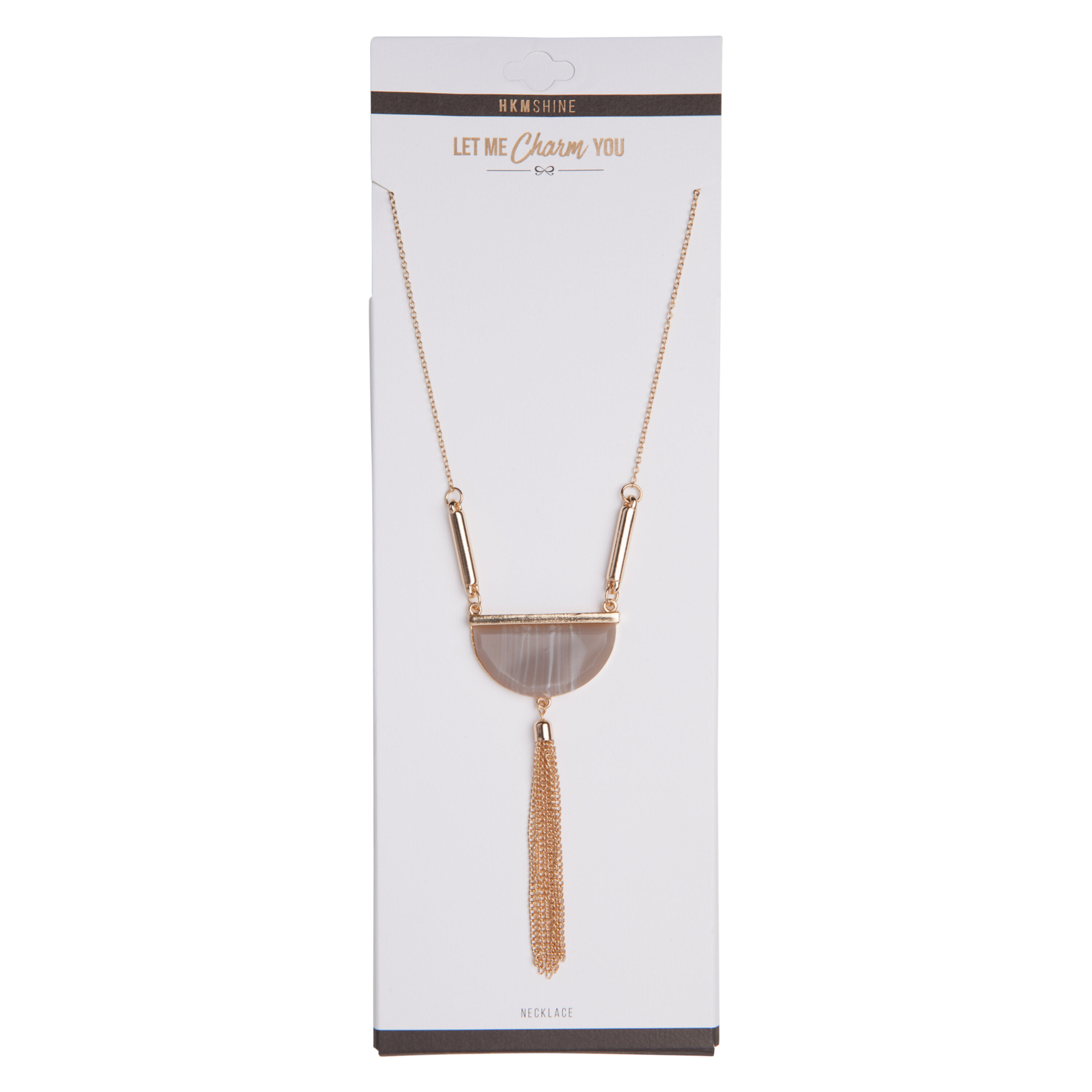 Marble Statement Necklace, Yellow