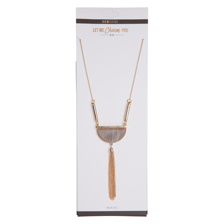 Marble Statement Necklace, Yellow