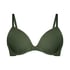 Plunge Padded Underwired Bra, Green