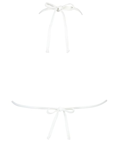 Maldives triangle bikini top, White