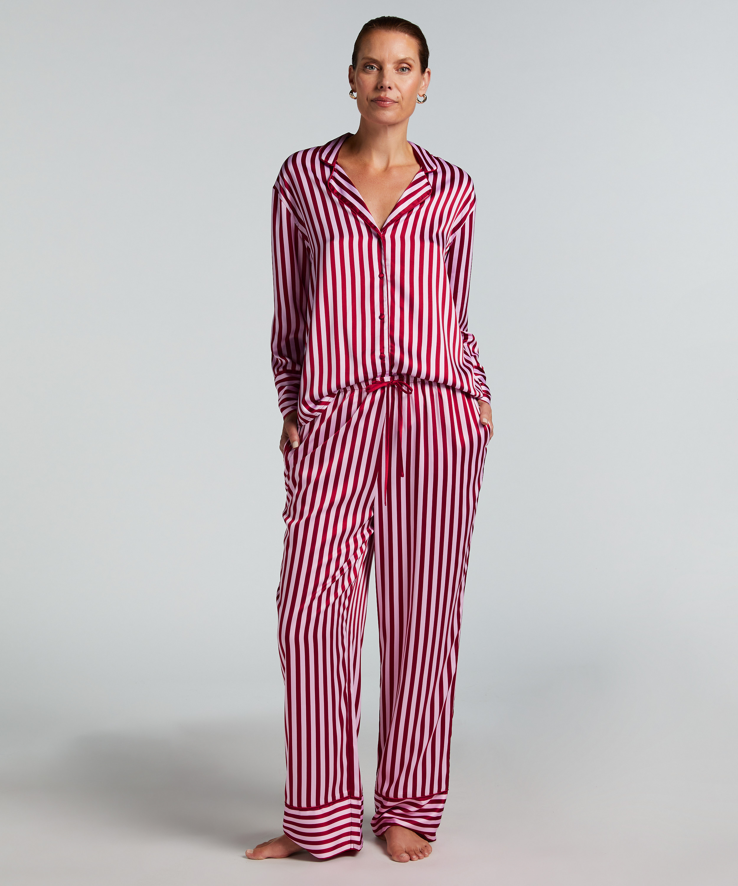 Satin Trousers, Pink, main