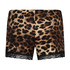 Velvet Shorts Leopard, Black