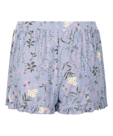 Jersey Ruffled Shorts, Purple
