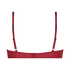 Plunge Padded Underwired Bra, Red