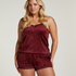 Velvet lace shorts, Purple