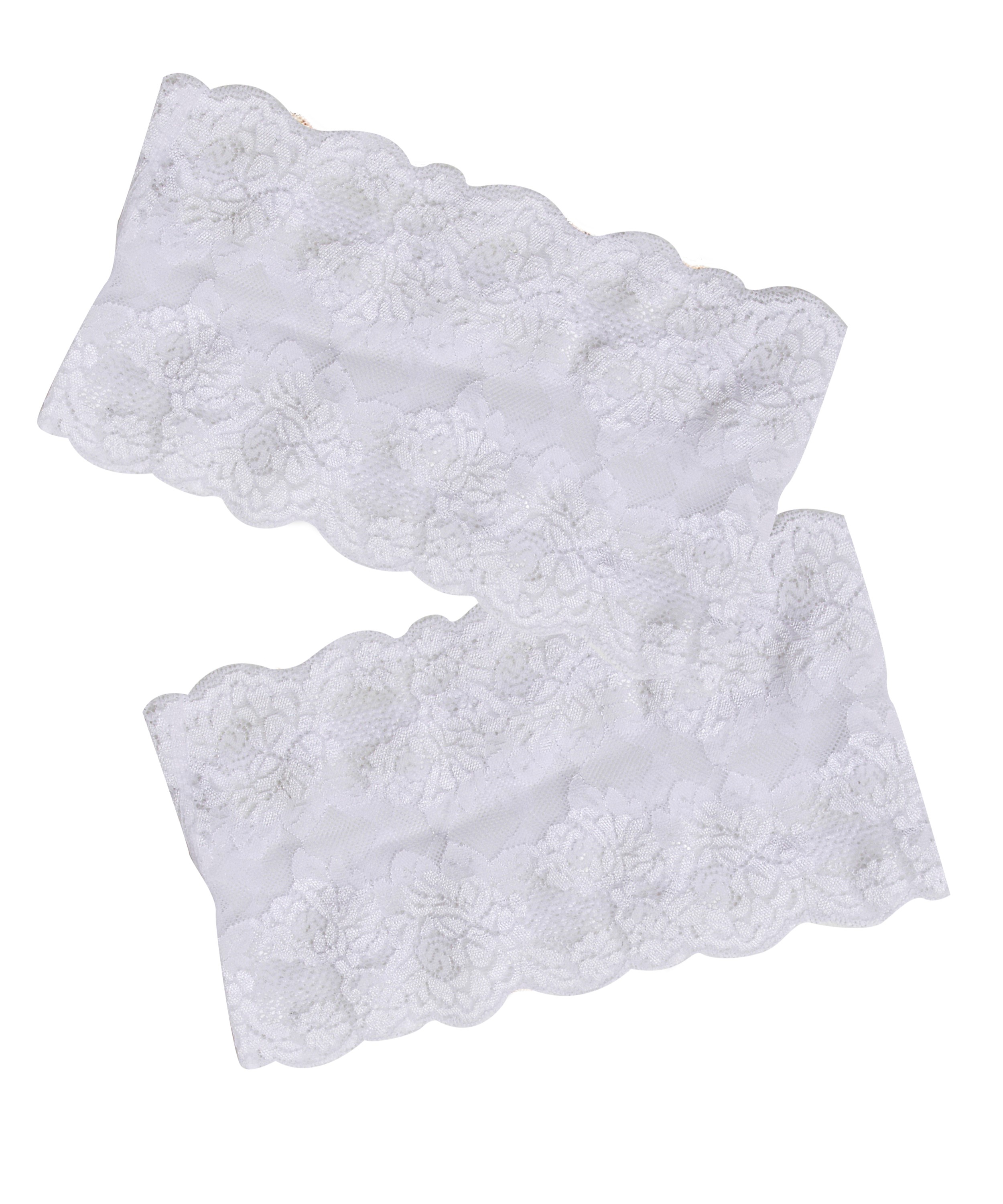 Lace Thigh Bands, White, main