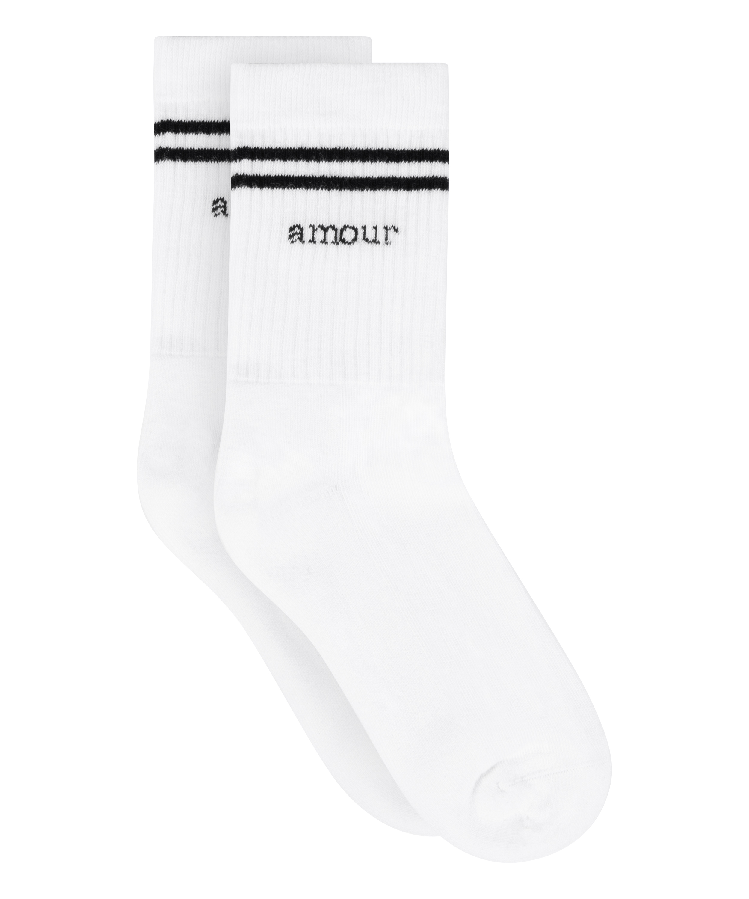 Cotton Crew Socks, Black, main