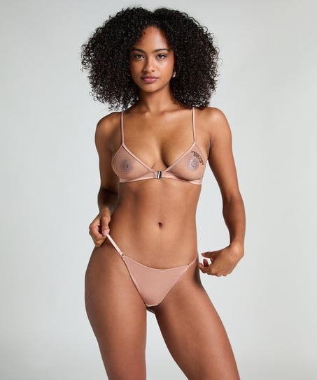 Free The Nipple Thong, Brown